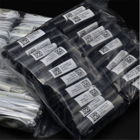 20pcs/lot Wholesale Mobile Phone Earbuds 3.5mm Jack Universal in-ear Earphone With Mic Music Control For iPhone Samsung S4 J5