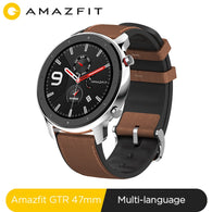 Global Version Amazfit GTR 47mm Smart Watch 5ATM Waterproof Smartwatch 24Days Battery Music Control Leather Silicon Strap