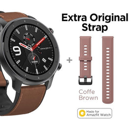 Global Version Amazfit GTR 47mm Smart Watch 5ATM Waterproof Smartwatch 24Days Battery Music Control Leather Silicon Strap