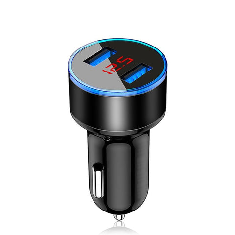 Lovebay 3.1A LED Display Dual USB Car Charger Universal Mobile Phone Aluminum Car-Charger for Xiaomi Samsung iPhone 11 Pro Max