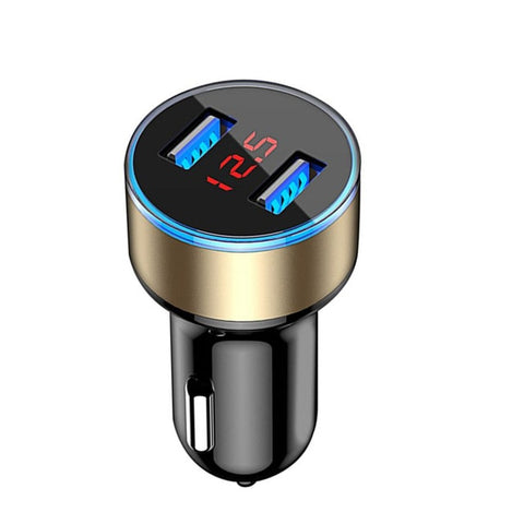 Lovebay 3.1A LED Display Dual USB Car Charger Universal Mobile Phone Aluminum Car-Charger for Xiaomi Samsung iPhone 11 Pro Max