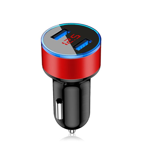 Lovebay 3.1A LED Display Dual USB Car Charger Universal Mobile Phone Aluminum Car-Charger for Xiaomi Samsung iPhone 11 Pro Max