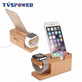 Charging Dock Station Bamboo Wood Holder for iPhone 11 Pro x xs xr Samsung HUAWEI for Apple Watch Smartwatch Charger Phone Stand