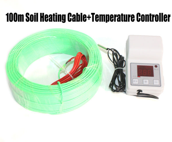 Greenhouse Plant Aquarium Heating Cable +Temp Controller Breeding Warming Wire Thermostat Underfloor Heating Soil Air Hotline