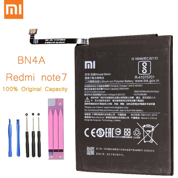 Original Replacement Xiaomi Battery For Xiaomi Redmi Note7 Note 7 M1901F7C BN4A Genuine Phone Battery Red rice 4000mAh