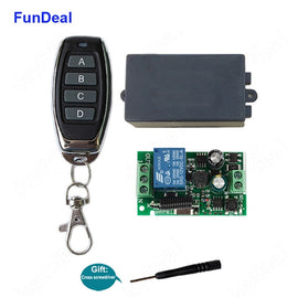 FunDeal 433Mhz Universal Wireless RF Remote Control Switch AC 110V 220V 1CH Garage Night Light Receiver & 433 MHz Remote Control