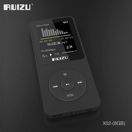 2016 100% original English version Ultrathin MP3 Player with 8GB storage and 1.8 Inch Screen can play 80h, Original RUIZU X02