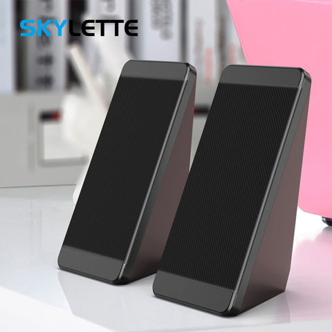 USB Wired Computer Speakers 2 Pieces PC Elevation Angle Horns for Laptop Desktop Phone Audio Speaker Multimedia Loudspeaker