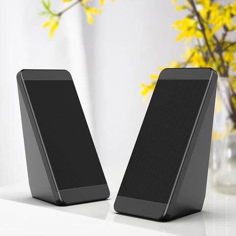 USB Wired Computer Speakers 2 Pieces PC Elevation Angle Horns for Laptop Desktop Phone Audio Speaker Multimedia Loudspeaker